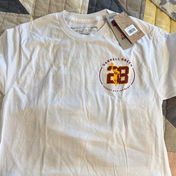 Mitchell & Ness White Darrell Green Short Sleeve Tee - Picture 1 of 2